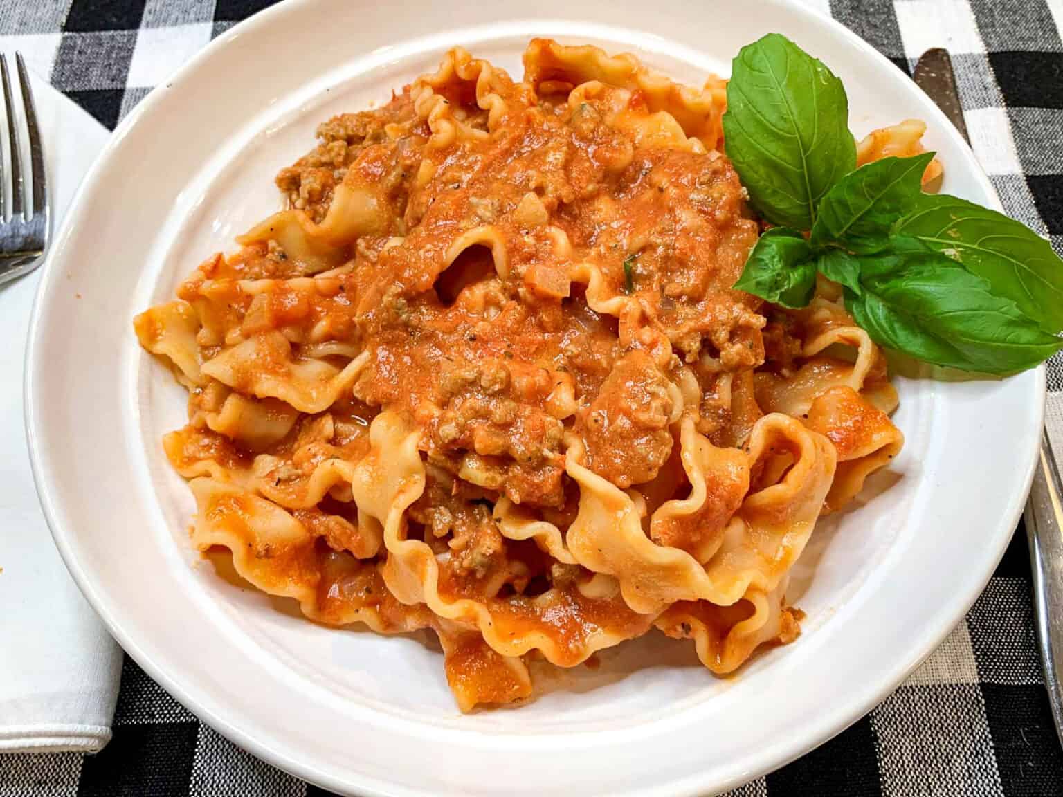 Mafalda Pasta with Vodka Sauce and Sausage Enza's Quail Hollow Kitchen
