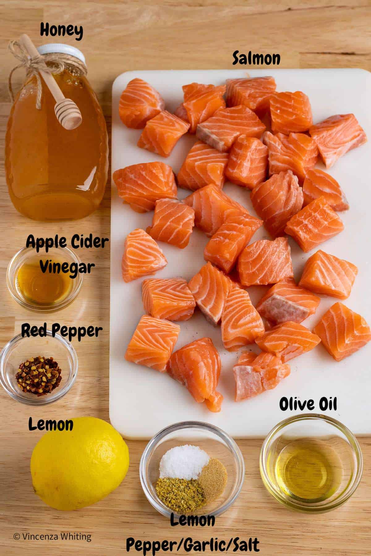 Easy Salmon Bites with Hot Honey Dipping Sauce