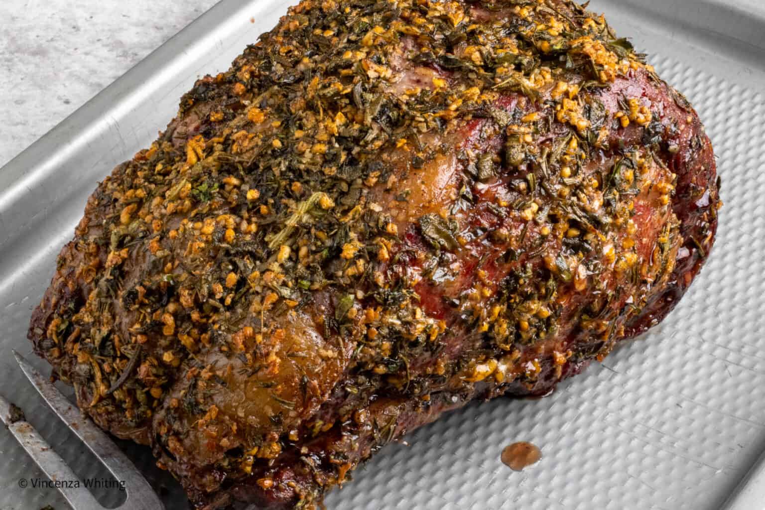 Prime Rib Italian Style Perfectly Smoked Prime Rib - Italian Garlic and Herb Crust