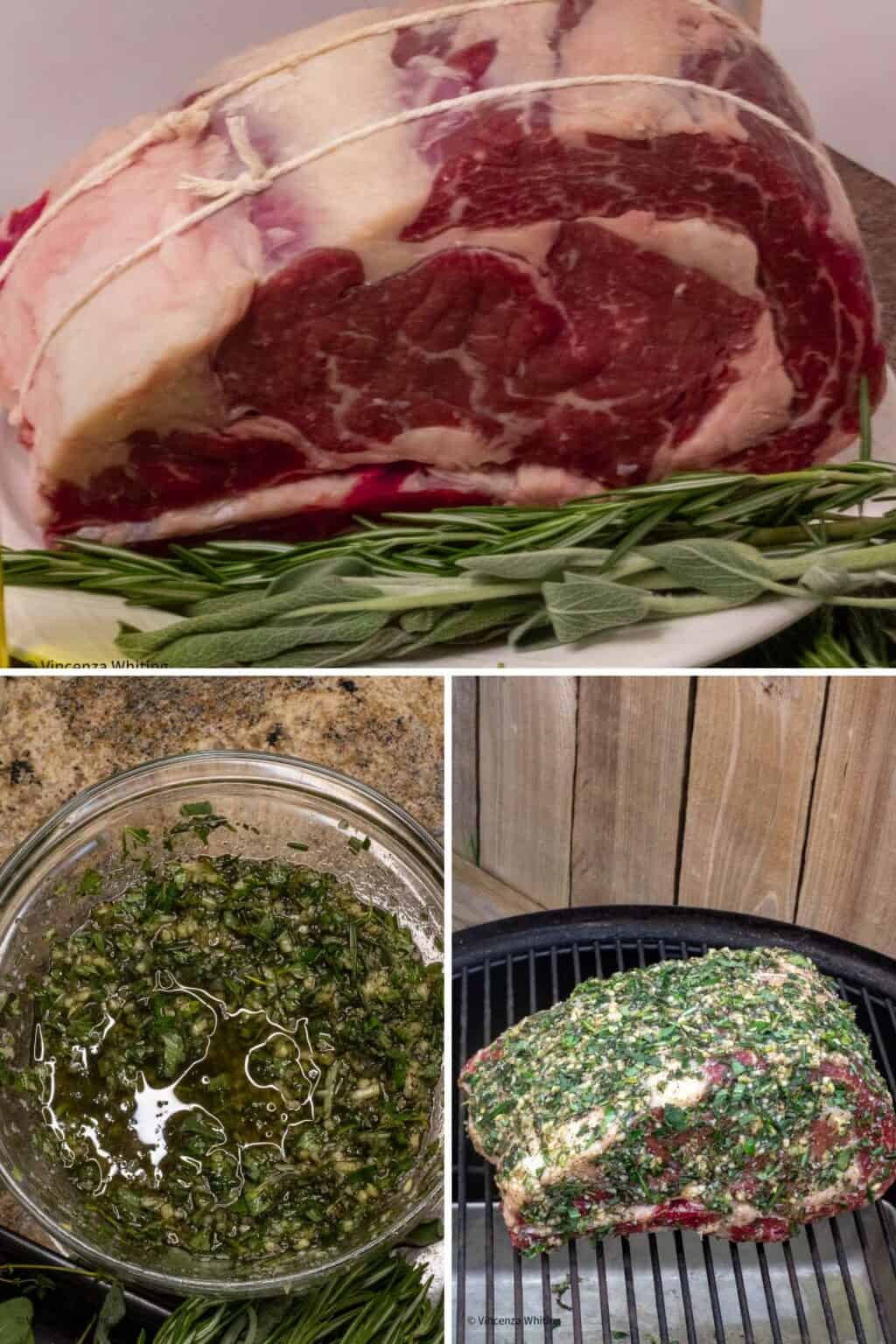 Prime Rib Italian Style Perfectly Smoked Prime Rib - Italian Garlic and Herb Crust
