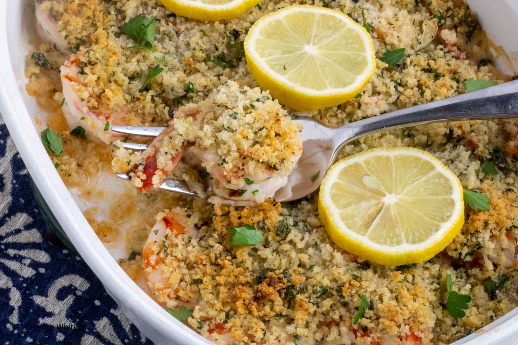 Baked Shrimp Oreganata with Lemon Garlic Breadcrumbs Enza's Quail