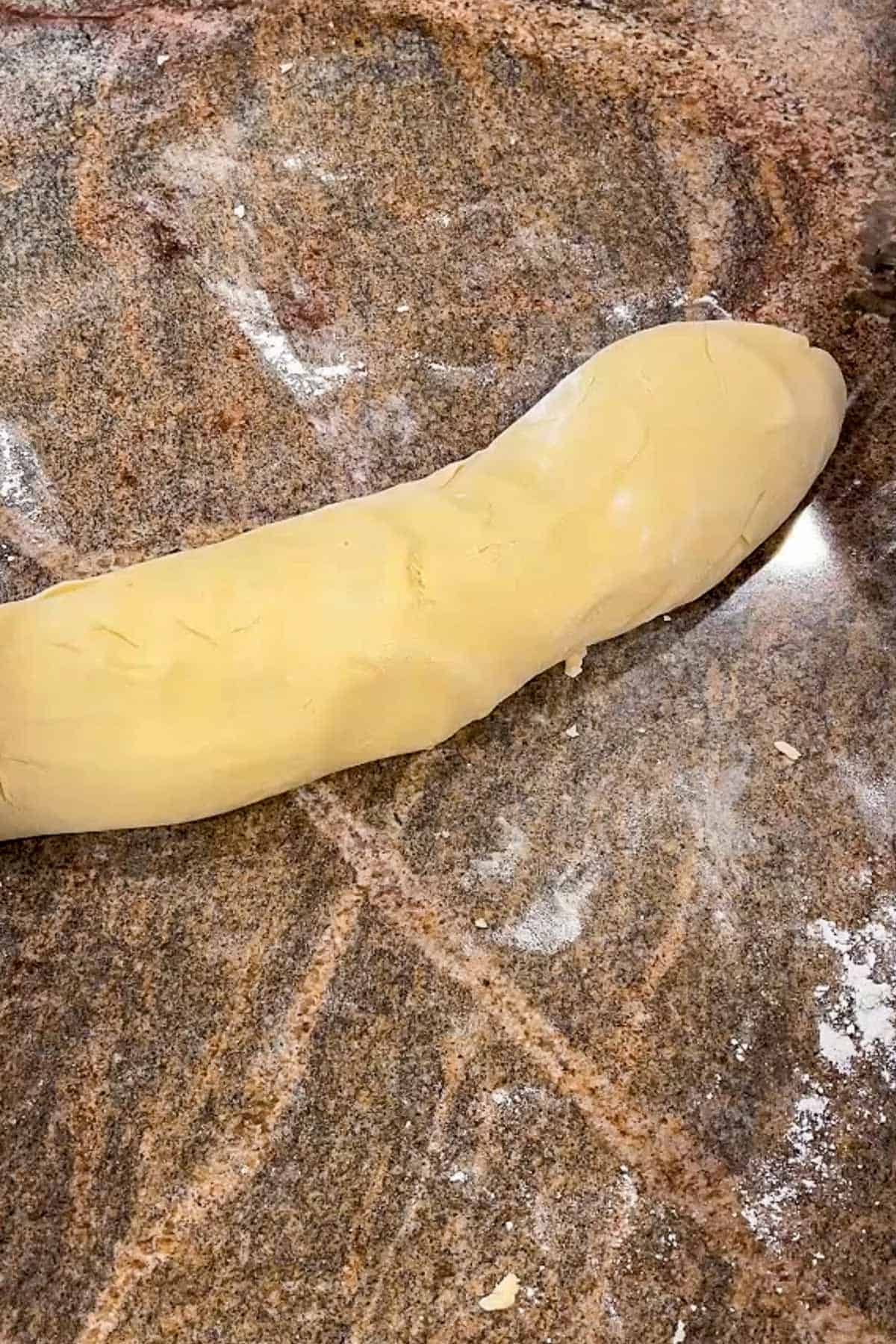 A log of cookie dough.